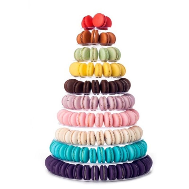 Giá Đỡ Trưng Bày Bánh Cupcake 10 Tầng Hình Tròn