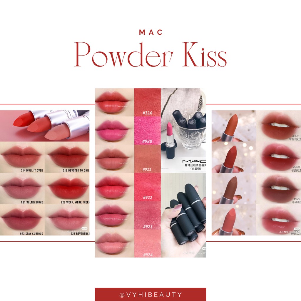 [MÀU MỚI] Son thỏi MAC Powder kiss