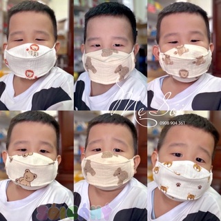 Khẩu trang vải 𝗟𝗜𝗡𝗘𝗡 cho bé 0-4 tuổi