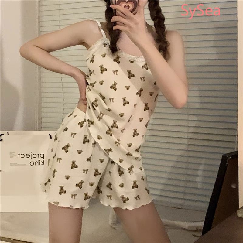 Bộ Đồ Ngủ Hai Món Thời Trang Mùa Hè Cho Nữ
