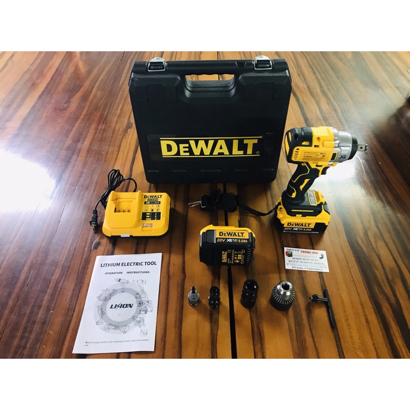 Máy vặn vít và siết mở bulong DeWALT 20V siêu mạnh mô tơ từ full phụ kiện 2022 new 100%