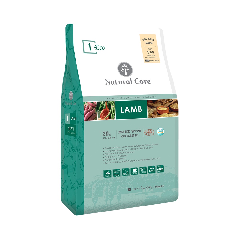 [1kg] Thức ăn hạt hữu cơ cho chó Natural Core ECO1 thịt cừu thơm ngon, bổ dưỡng