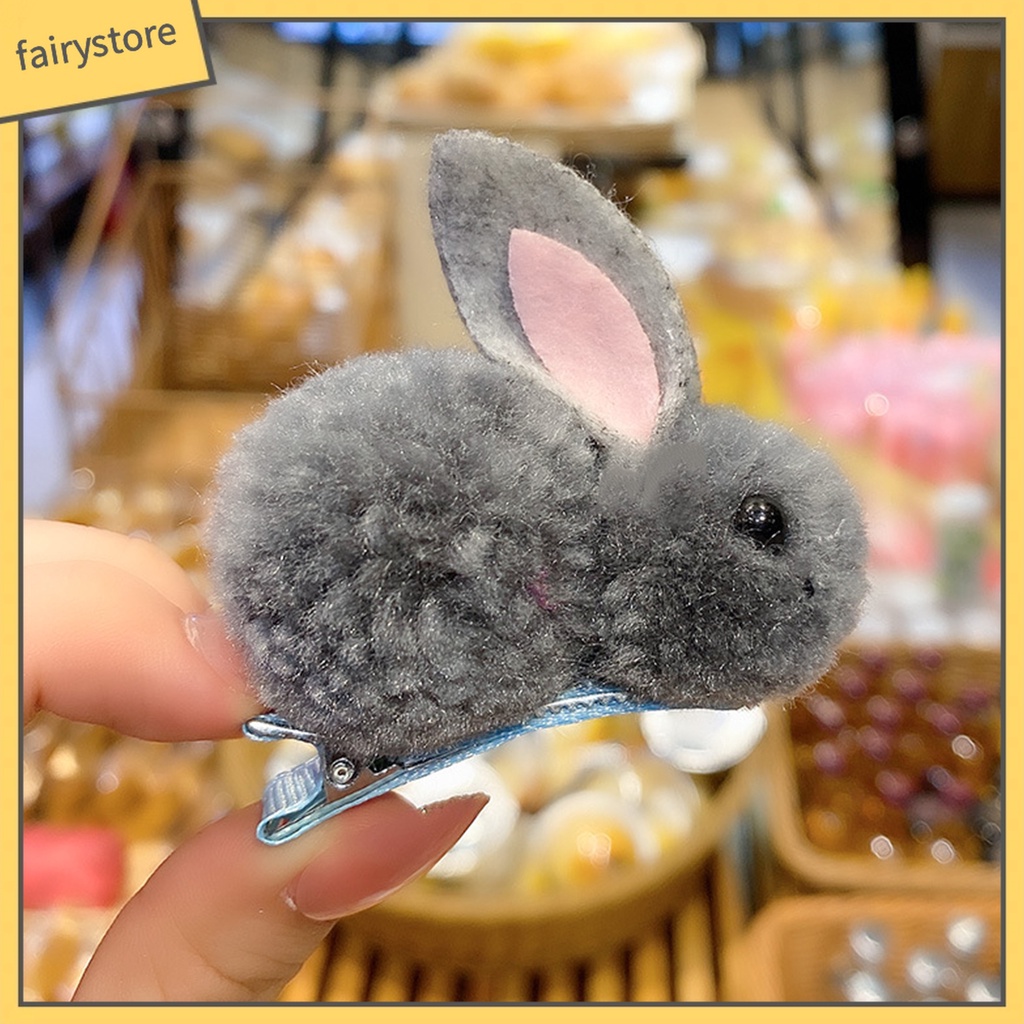 Kẹp Tóc Hình Thỏ Hoạt Hình Nhiều Màu Sắc Tiện Dụng Cho Bé