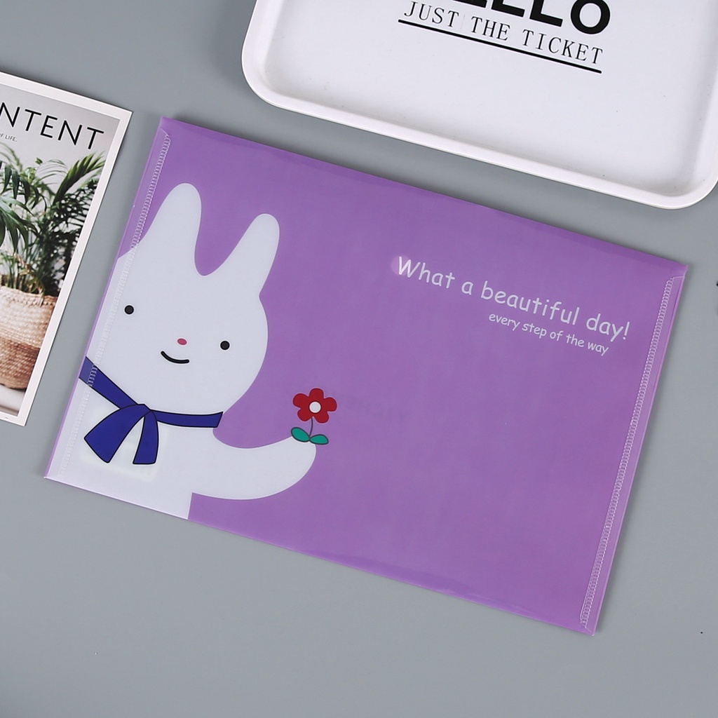 1 Túi Đựng Tài Liệu A4 Bằng Nhựa Pp Trong Suốt