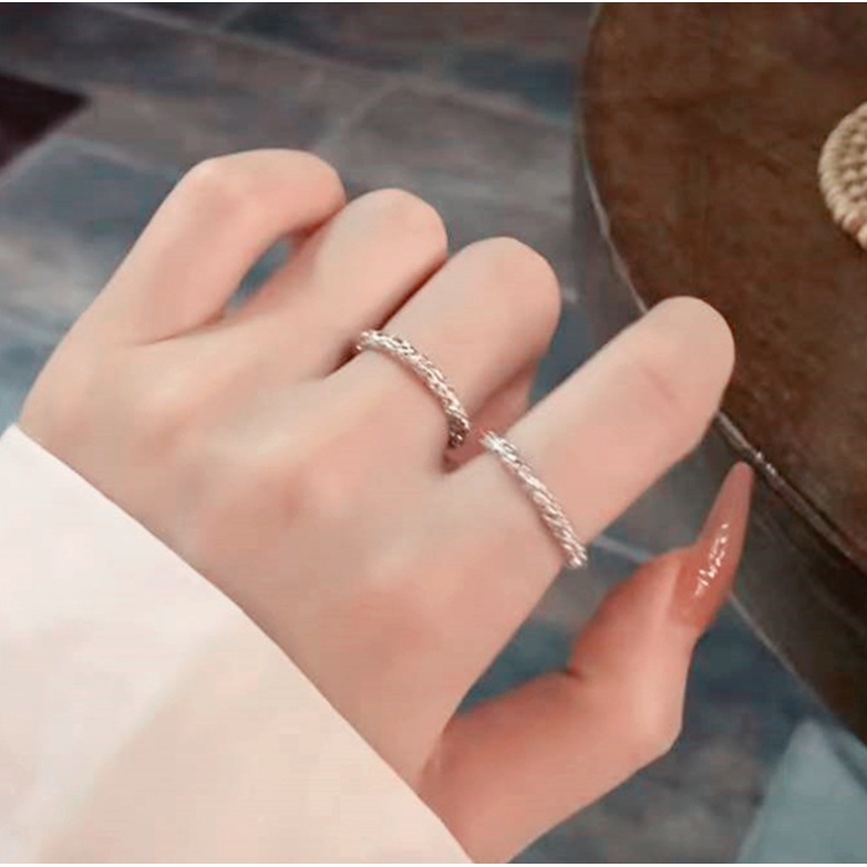 📛 RẺ VÔ ĐỊCH 📛 1 chiếc nhẫn nhũ màu bạc và vàng đơn giản cá tính phong cách hàn quốc