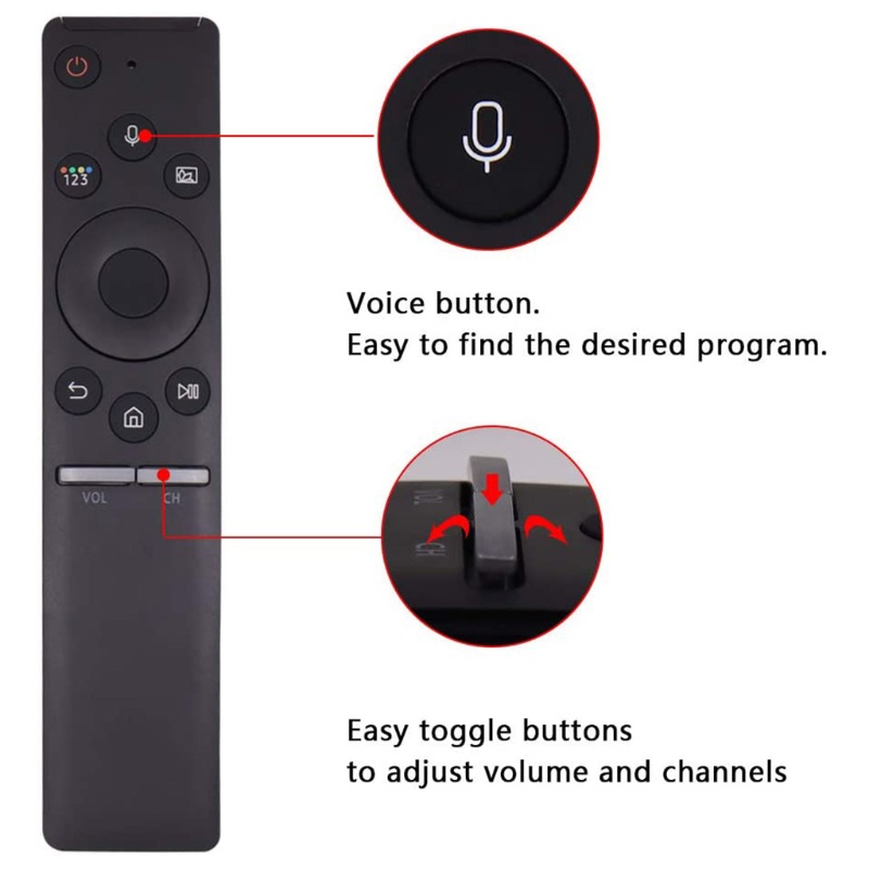 Điều Khiển Từ Xa Bằng Giọng Nói Cho TV Thông Minh Sam-sung BN59-01298C 01265A 4K