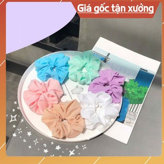 Cột tóc Scrunchies trơn- Buộc tóc scrunchies Marshmallow- Thuỳ My Accessories