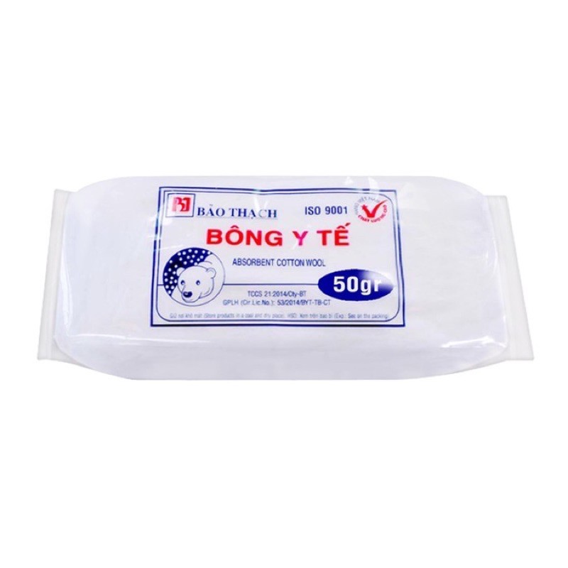 Bông Y Tế Bảo Thạch Gói 50G