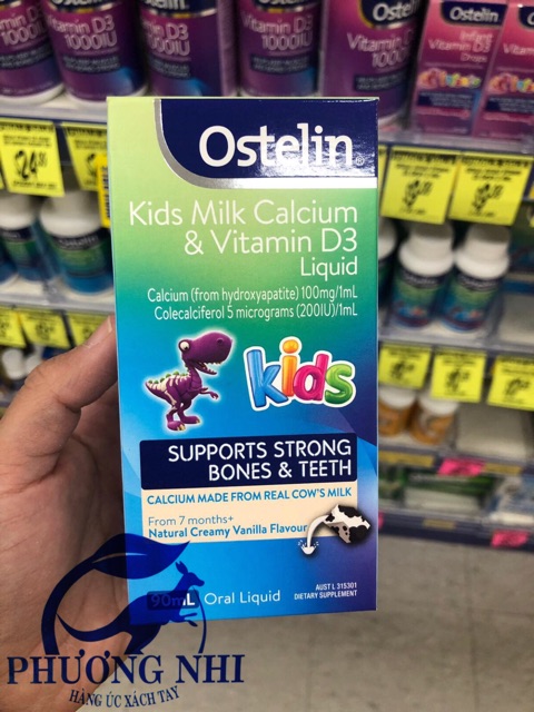 CANXI VÀ VITAMIN D3 OSTELIN 90ml DẠNG NƯỚC - BILL CHEMIST/PHARMACY | BigBuy360 - bigbuy360.vn