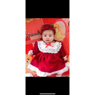 Đầm ( Váy) màu đỏ mặc noel cho bé gái