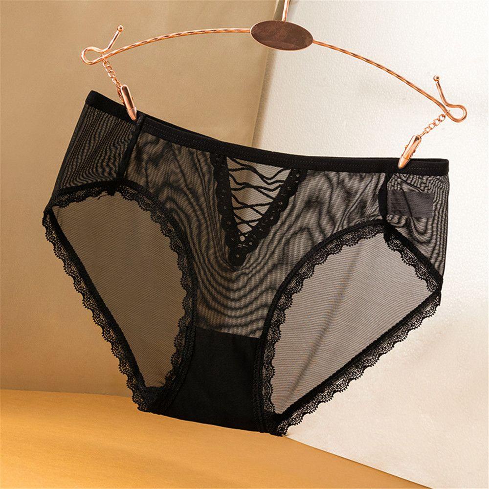 ORIENTLII Quần Lót Ren Hoa Trong Suốt Lưng Thấp