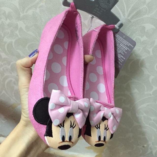 Giày búp bê bé gái Disney màu hồng