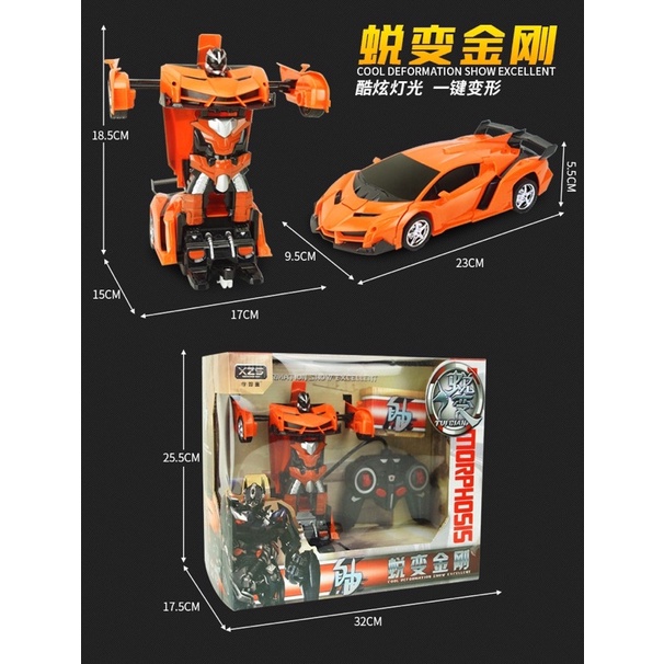Xe Oto điều khiển từ xa Biến Hình Thành Robot Fullbox Như Hình , Có Sạc Pin, Tặng 3 Pin Theo Hãng,Xe Đua Đồ Chơi Bé Trai