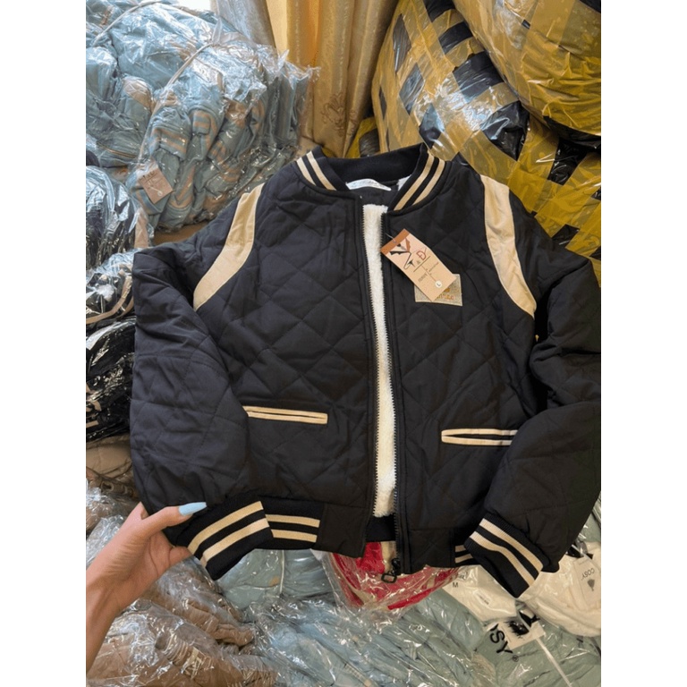 [ HÌNH THẬT SẢN PHẨM ] Áo Khoác Phao Nữ Cổ Bomber Lót Lông Mịn - NGỌC HÂN FASHION