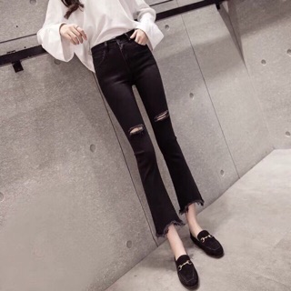 Quần jeans ống loe rách ulzzang (ẢNH THẬT Ở CUỐI)