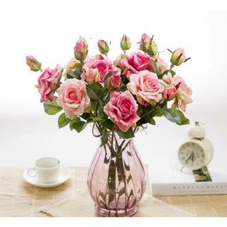 Cành hoa hồng 1 bông 1 nụ
