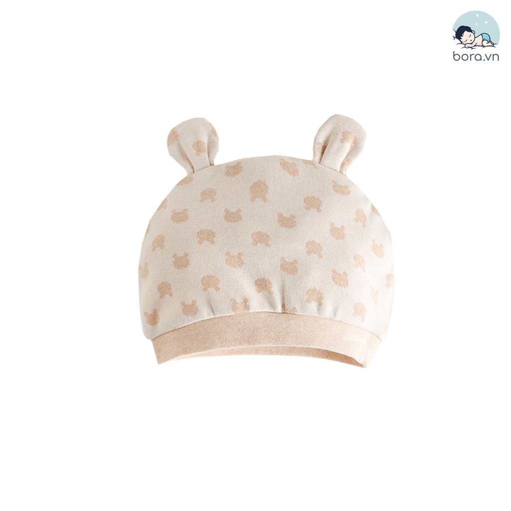 Mũ che thóp cho bé sơ sinh, mũ cotton hữu cơ tự nhiên giữ ấm đầu #2