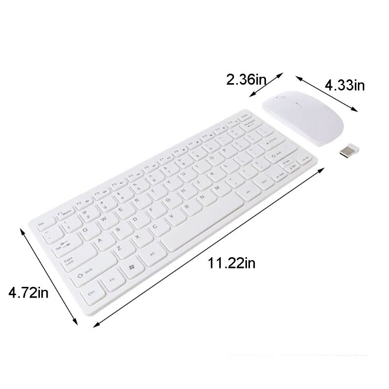 Set chuột siêu mỏng + bàn phím không dây 2.4GHz mini dành cho laptop