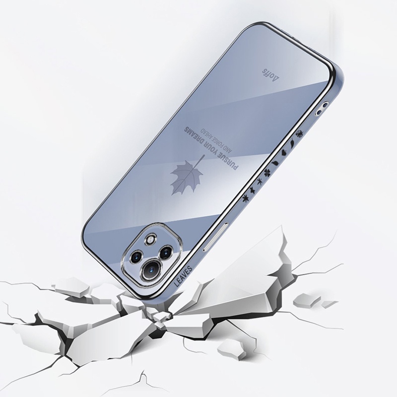 Ốp Điện Thoại Mềm Họa Tiết Lá Phong 6D Cho Xiaomi Mi 11 Lite 5G NE 12T 11T 10T Pro