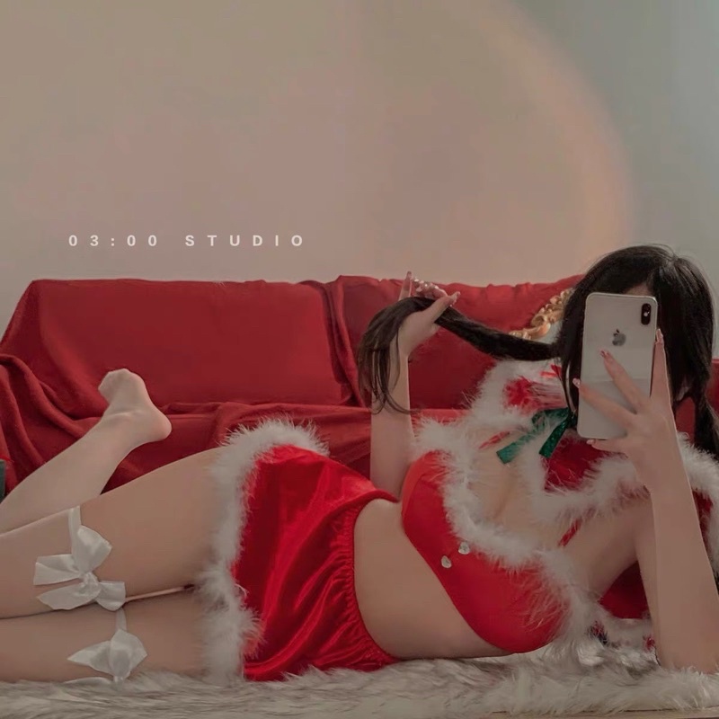 [SẴN HÀNG GIAO NGAY]Cosplay noel nhung Đỏ Gợi Cảm - Nội Y Cho Đêm Giáng Sinh - Christmas Sexy- cochunhochuyensi | BigBuy360 - bigbuy360.vn