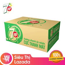 THÙNG 24 LON NƯỚC NGỌT CÓ GA 7UP ( 330ml/ lon)