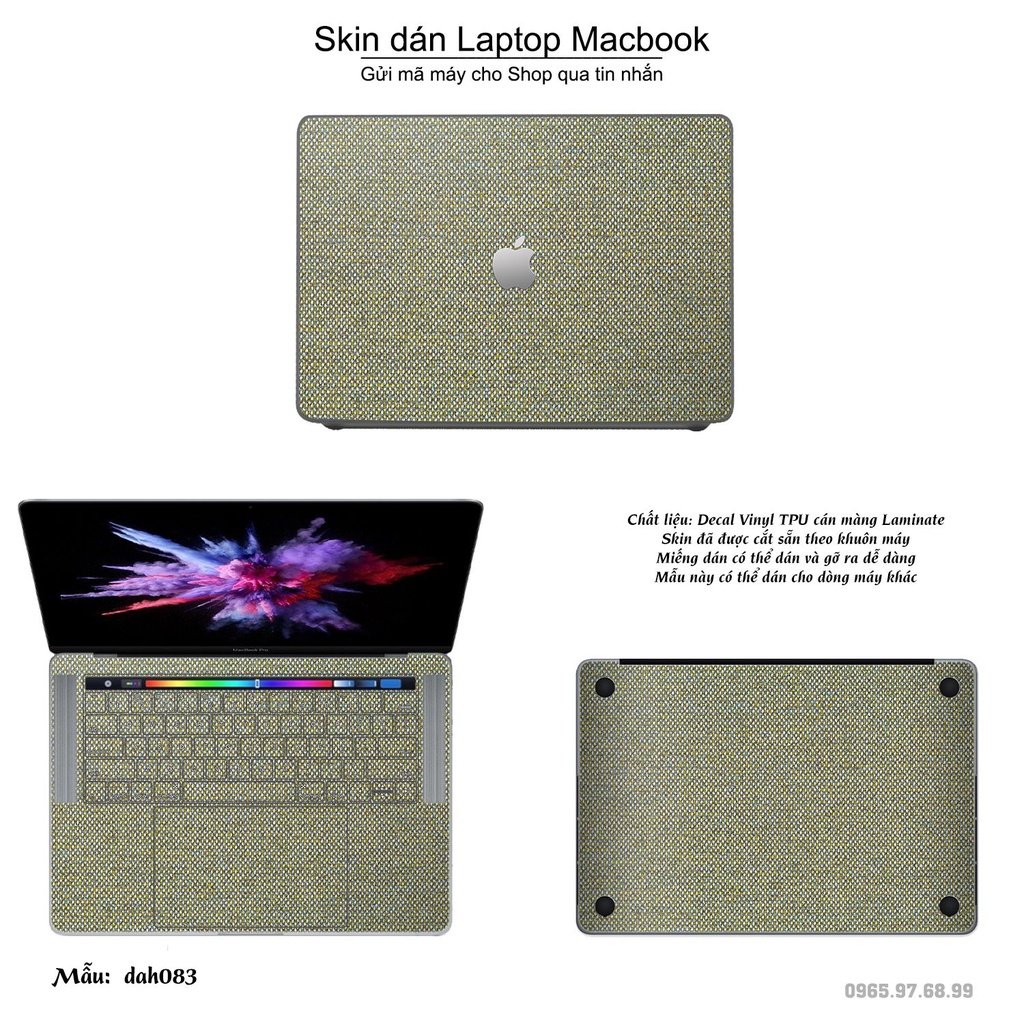 Skin dán Macbook mẫu vân vàng (đã cắt sẵn, inbox mã máy cho shop)