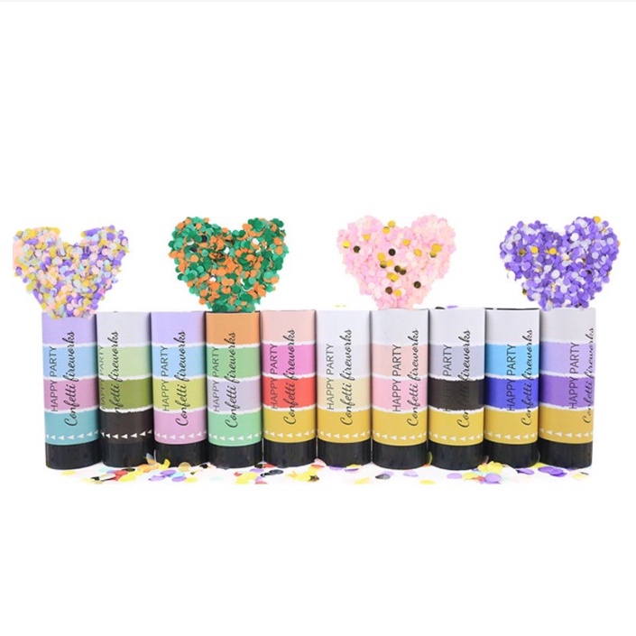 Ống giấy kim tuyến phụt Confetti trang trí tiệc sinh nhật, tiệc cưới, party Hana Party