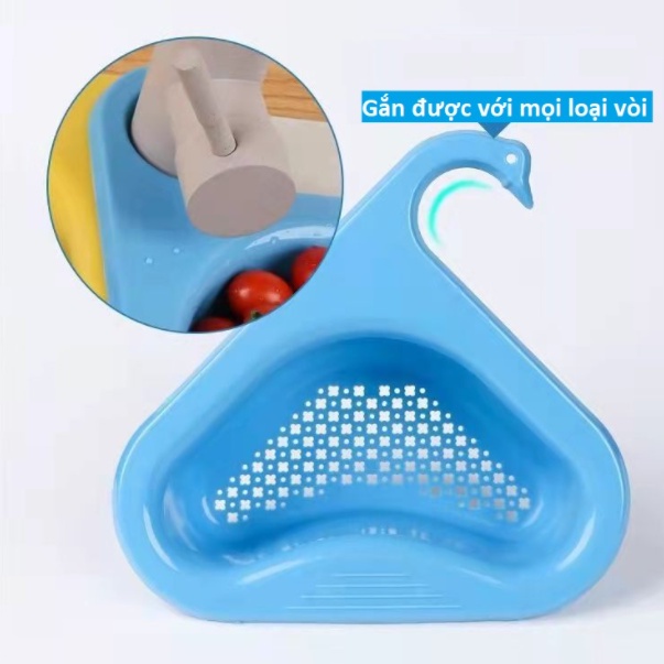 Giá Đựng Ráo Nước Gắn Bồn Rửa Bát Nhà Bếp (Khay Lọc Rác Gắn Bồn Rửa Bát Siêu Tiện ích) Khay Mỏ Vịt