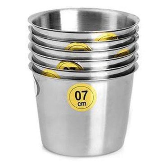 Ly inox làm đá làm bánh , Ly làm đá inox 304 cao cấp đủ size từ 7 cm đến 10cm