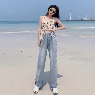 (Sẵn) Áo Len Croptop Thêu Hoa Đỏ