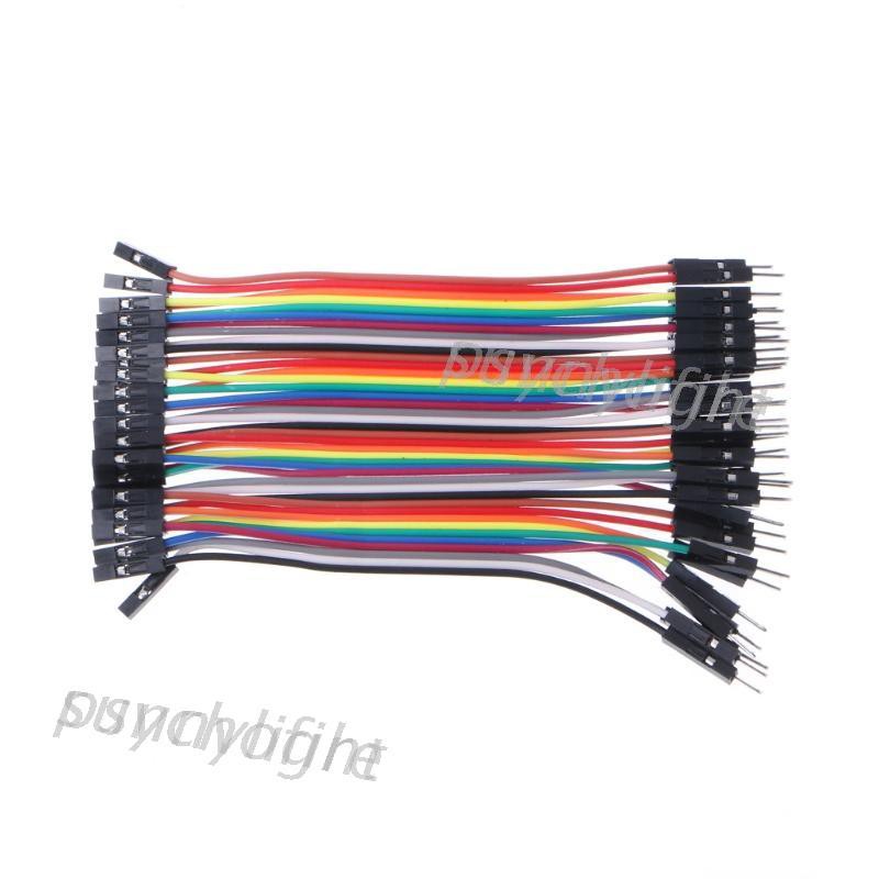 Set 40 dây cáp nối nhiều màu sắc M-F/ M-M/ F-F tiện lợi