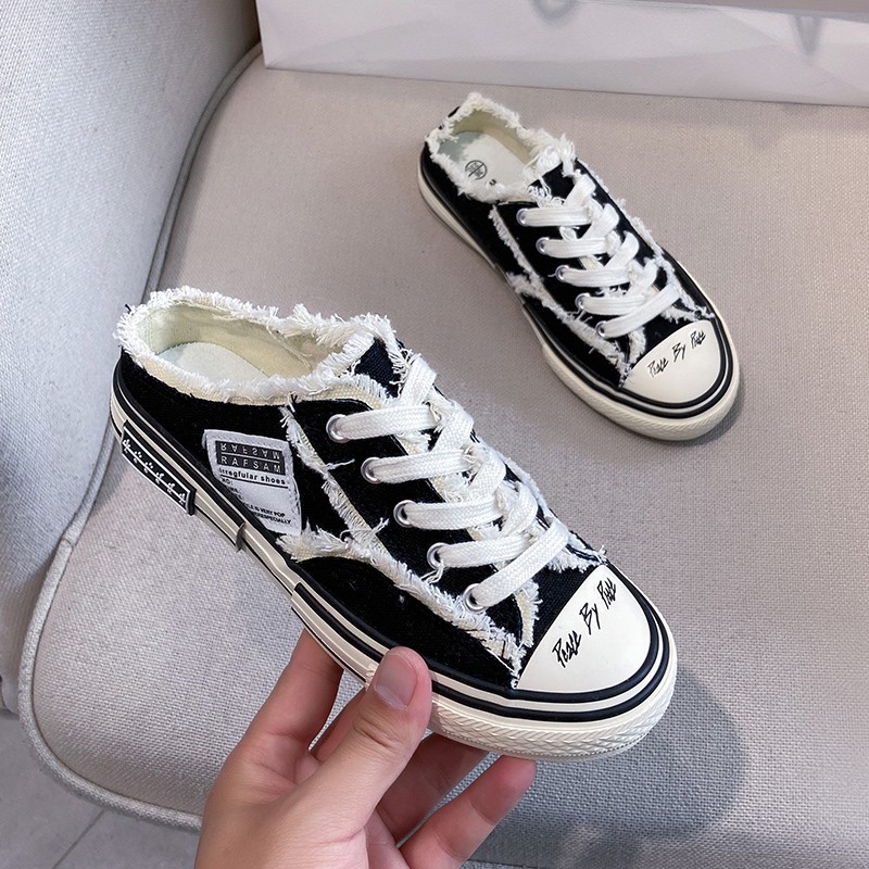 [Mã FAGREEN245 giảm 10% tối đa 30k đơn từ 99k] Giày sục nữ Vessell Style rách cá tính , Hot Trend mới nhất 2020 HAPU | BigBuy360 - bigbuy360.vn