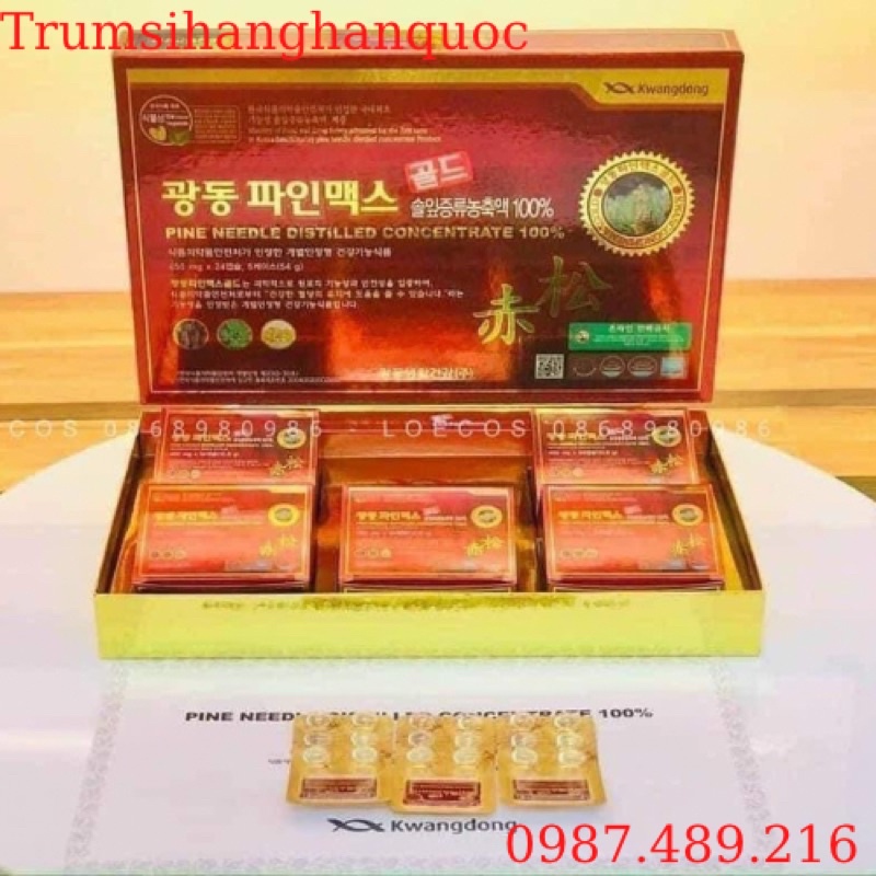 Tinh Dầu Thông Đỏ Kwangdong Nội Địa Hàn Quốc, Hộp 120 viên