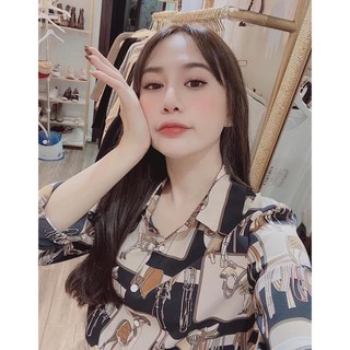 Áo Sơ Mi Lụa - Hoạ Tiết Ngựa