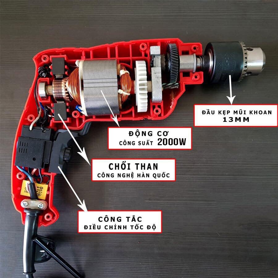 MÁY KHOAN ĐA CHỨC NĂNG 2000W, BỘ KHOAN ĐA NĂNG (KHOAN, BẮT VÍT, SIẾT BU LÔNG, MÀI), TẶNG BỘ PHỤ KIỆN 29 CHI TIẾT