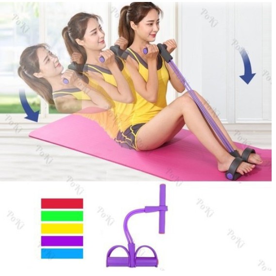 Dây Kéo Đàn Hồi 4 Ống Cao Su Tập Thể Dục, Dụng Cụ Tập Thể Dục Tại Nhà, Tập Gym Tại Nhà