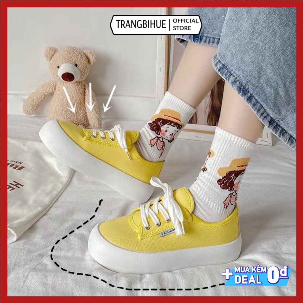 Giày Độn Đế Bánh Mì FASHION UFA dây buộc nhiều màu cực cá tính