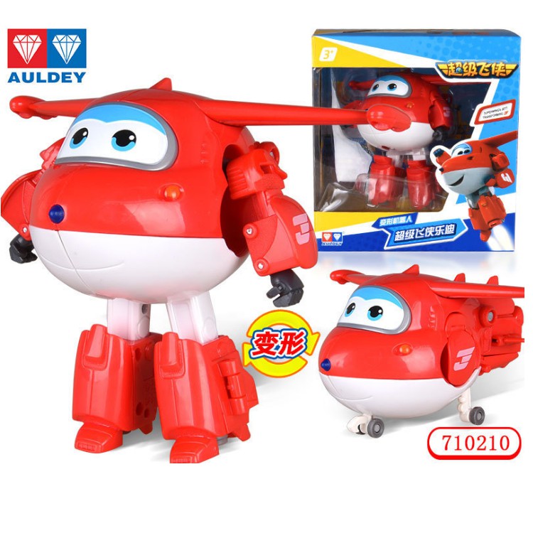 Mô hình super wings Robot biến hình máy bay cỡ lớn Jett Tia Chớp đồ chơi trẻ em đội bay siêu đẳng