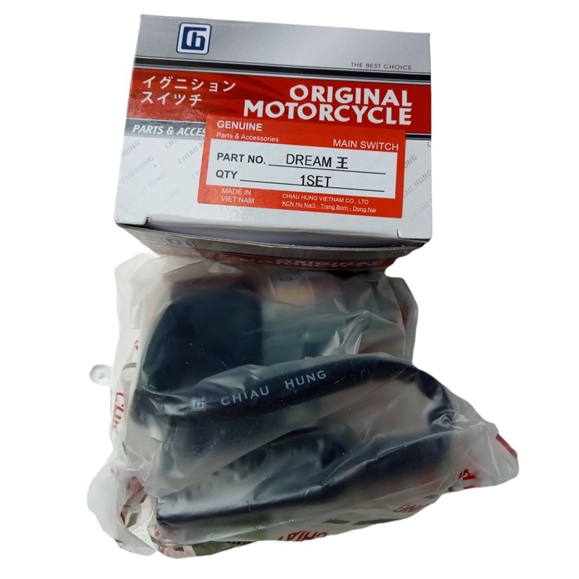 Bộ Ổ Khoá 6 Cạnh Xe Dream, Wave cũ, Wave Alpha Hàng cao cấp