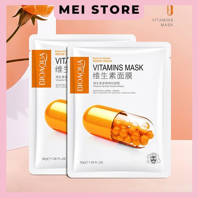 Mặt Nạ Viên Bioaqua Vitamins Mask Soft And Moisturizing Skin Dưỡng Ẩm Se Khít Lỗ Chân Lông