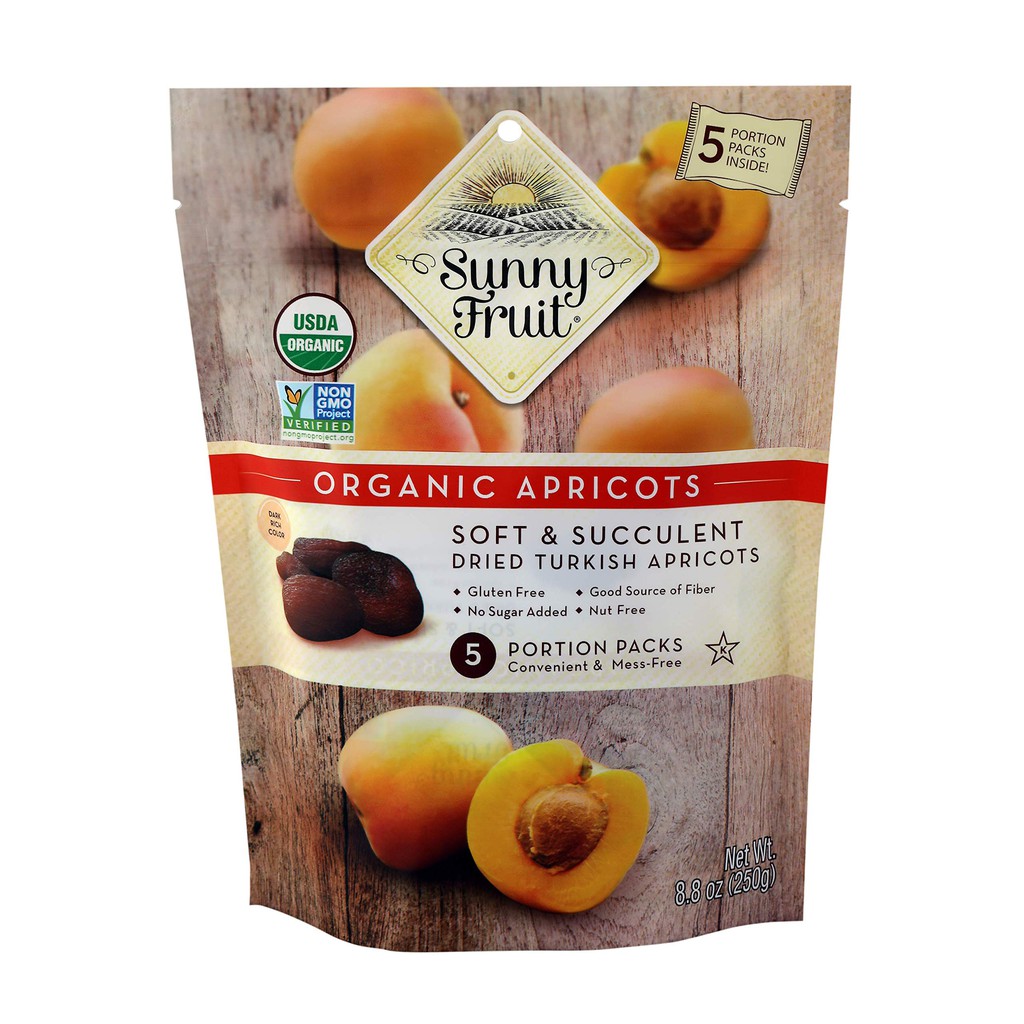 Mơ sấy dẻo hữu cơ Sunny Fruit organic apricots