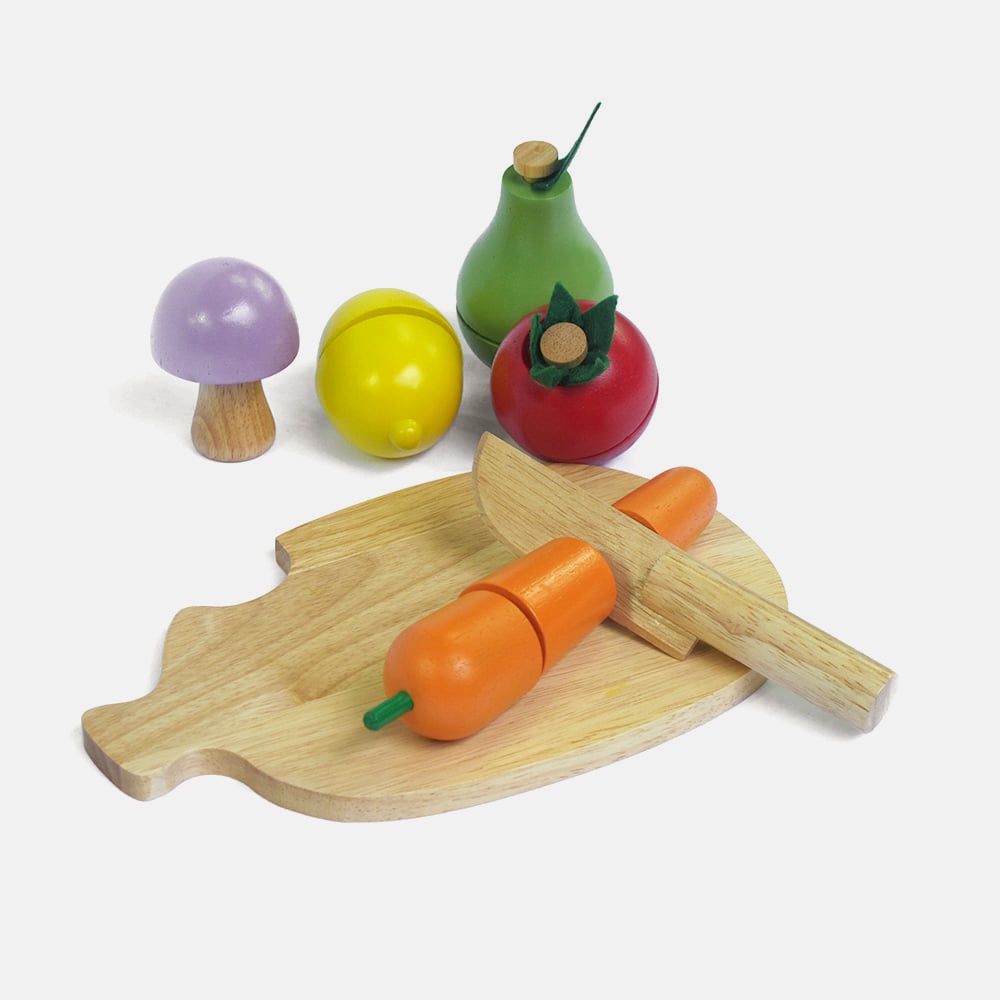Đồ chơi cắt trái cây cho bé | Đồ chơi cắt trái cây rau củ quả 5 loại bằng gỗ