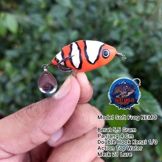Mồi câu cá giả hình ếch mềm nemo 21