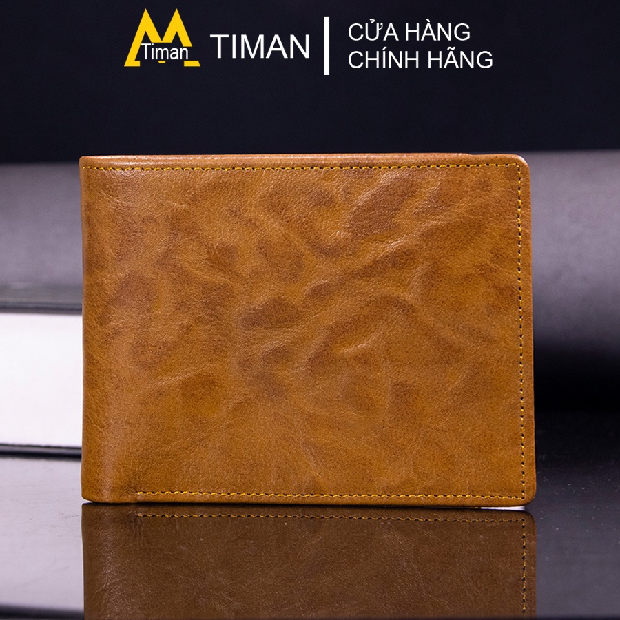 Ví nam da thật 10 ngăn cao cấp chính hãng TIMAN VD07 sang trọng tiện lợi chắc chắn bảo hành 1 năm