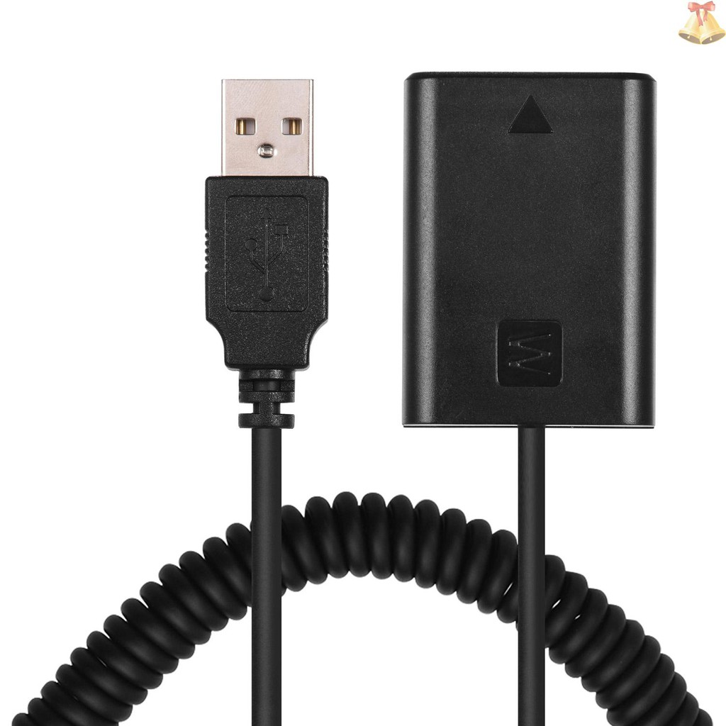 Bộ pin giả Andoer 5V USB NP-FW50 điều hợp pin với cáp lò xo linh hoạt cho máy ảnh Sony A7 A7II A7R A7S A7RII A7SII