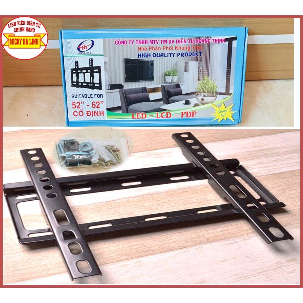 Giá treo tivi LED - Khung treo tivi áp tường cao cấp loại tivi LED 52-62 Chính Hãng - Dùng cho tivi 52 đến 62 Inch