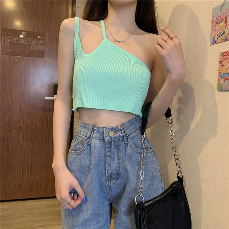 Áo Tank Top Lệch Vai Một Bên Kiểu Gợi Cảm Cho Bạn Gái