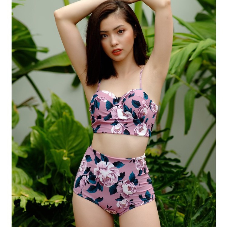 Bộ đồ bơi 2 mảnh hàng thiết kế VIBES Bikini Violet Set