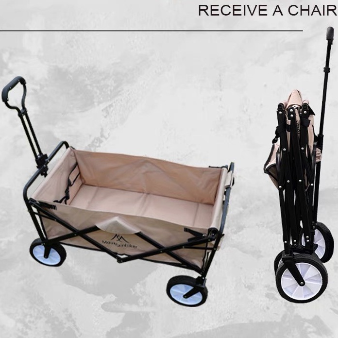 Xe kéo, xe đẩy gấp gọn dã ngoại Moutainhiker chính hãng nhập khẩu cao cấp, tải trọng 90kg và có túi đựng