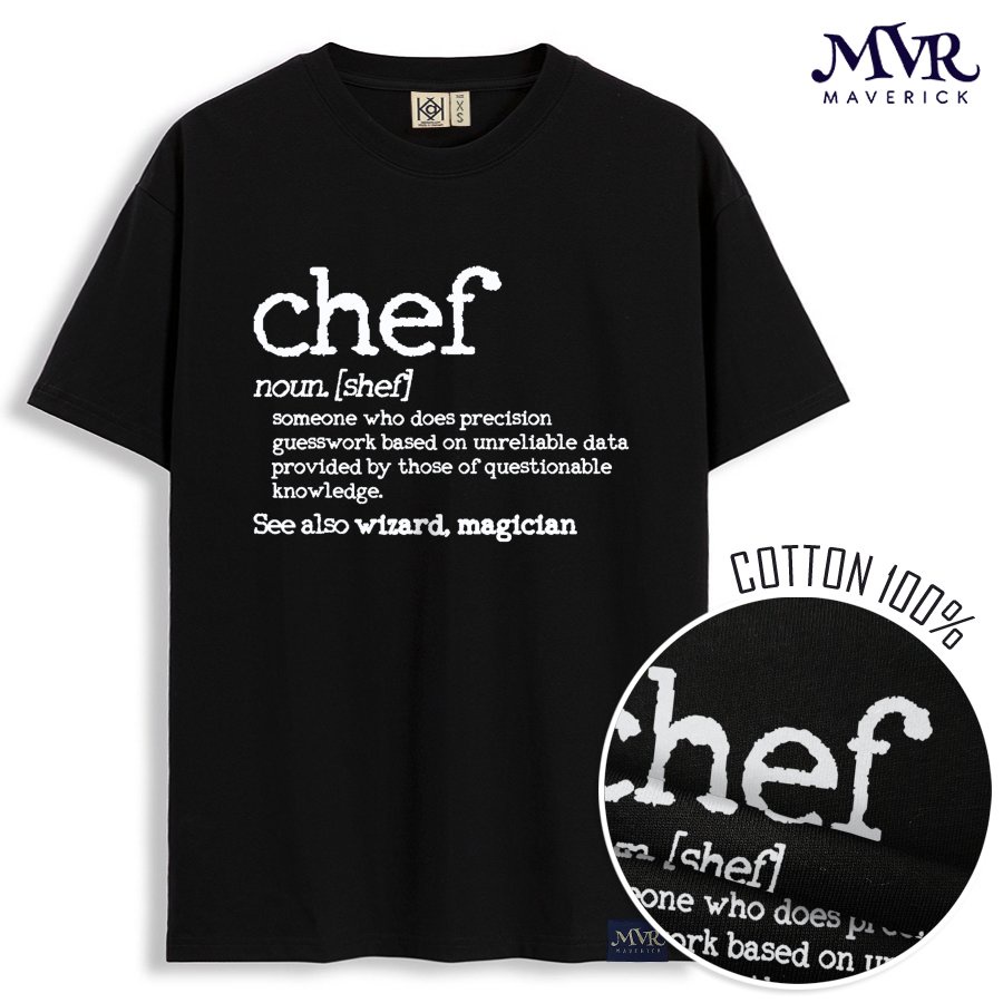Áo thun nữ unisex Định nghĩa về chữ chef tiếng anh KK3807 MVR